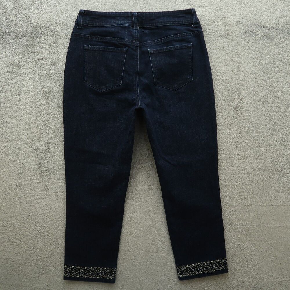 Chico's Jeans Women's Size 0 US-4 Blue Mid-Rise Slimming Crop Denim 23" Inseam - Picture 13 of 16